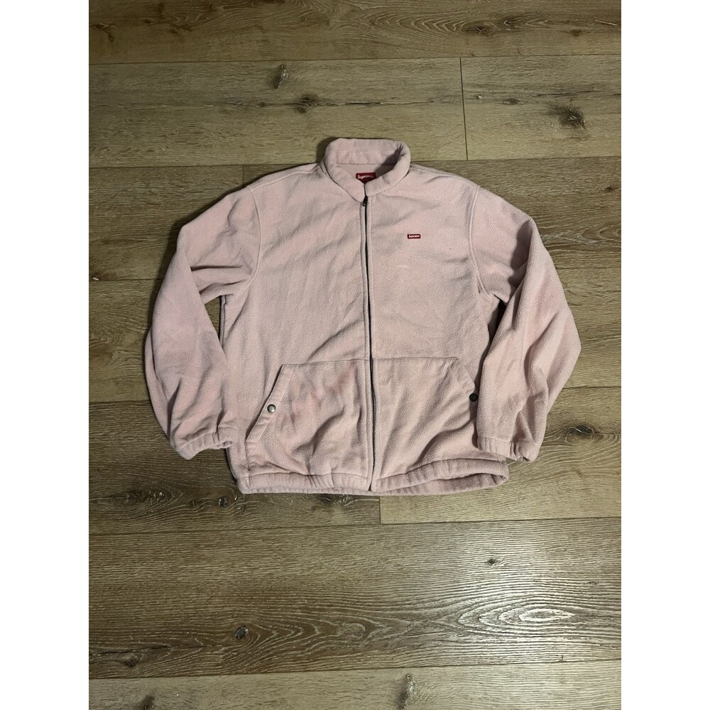 Supreme FW17 Polartec Harrington Jacket Pink Box Logo Small